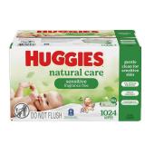 1024ct Huggies Natural Care Wipes 7.7x6.6in