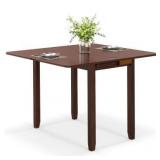 Wood Folding Table w/Hidden Storage 36x40x30in