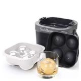 2.4in Clear Ice Ball Maker: Silicone Mold