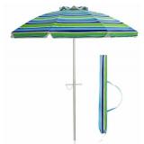 Aluminum Beach/ Patio Umbrella 7x6.5ft
