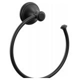 7in Delta Cassidy Wall Towel Ring Matte Black