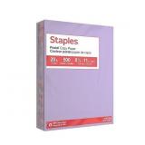 500 Sheets Staples Pastel Copy Paper 8 x11in