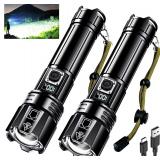 2pk Rechargeable LED Flashlights, USB-C