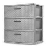 3-Drawer Sterilite Wide Weave Tower 15 x21 x24in