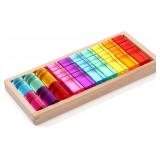 27pc Acrylic Stacking Toy Blocks w/Tray 10.8x5in
