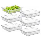 6pk CURTA 1/2 Size Polycarbonate Food Pans