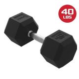 40lb Fitrx Rubber Hex Dumbbell