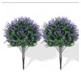 2pk Artifical Lavender Trees, 24.4in