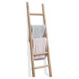 57in Blanket Ladder Rustic Solid Wood Ladder
