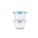 2ct Ello Color Lock Glass Storage Container 2cup