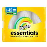 6 Rolls Bounty Essentials White Paper Towel