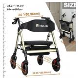 450lb Adjustable Bariatric Rollator Walker Seat