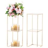 2ct Flower Stand/Display 2-Tier 11x11x31.5in