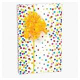 Rainbow Confetti Wrapping Paper, 24inx85ft