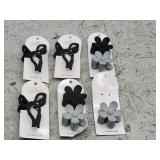 8pc Hair Clip Set Bows & Flowers