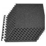 6pk Vevor Gym Flooring Mats, 24x24x0.6in
