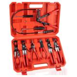 9Pcs Hose Clamp Pliers: Long Reach Tool