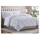 7pc Queen Pinch Pleat Comforter Set