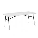 6ft Mainstays Rectangle Folding Table, White