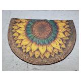 Sunflower Semi-Circle Rug, 34x23in