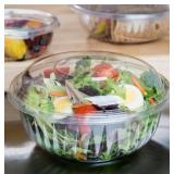 250ct Clear Salad Bowl w/Lid 32oz