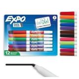 12ct Expo Dry Erase Markers Colors Fine Point