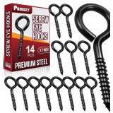 14pc PAMAZY Heavy-Duty Screw Eye Hooks, 3.2in