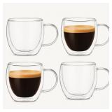 4pk Double Wall Espresso Glasses, 5oz