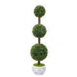 3ft My Texas House Boxwood Topiary in Blue Pot