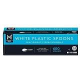 600ct Member's Mark White Plastic Spoons 6in