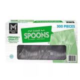 300ct Member's Mark Clear Plastic Spoons 6.5in
