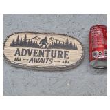 Wooden Adventure Sign 10x5in