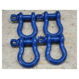 4pc Campbell Screw Pin Anchor Shackles 3/4