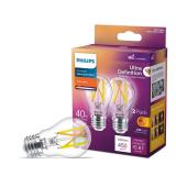 2ct Philips A15 LED Bulb Soft White 40W Equiv
