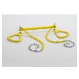Yellow Trapeze Bar w/Triangle Rings 18x43in