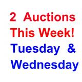 2 Auctions This Week! Tuesday & Wednesday