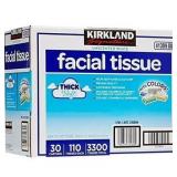 3300ct Kirkland Facial Tissue, 30 Cartons