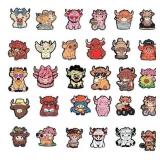 30pc Cow Farm Animal Shoe Charms
