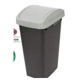 12-Gallon Glad Plastic Trash Can w/BLACK Lid