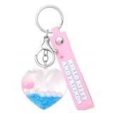 Sanrio Hello Kitty Heart Glitter Keychain Charm