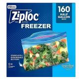 160ct Ziploc Half Gallon Freezer Bags