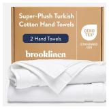 2pk Brooklinen Turkish Cotton Hand Towels 20x30in