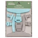 6ct Jacent Orange Plastic Bag Clips