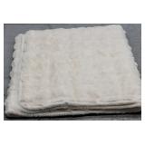 27x94in White Faux Fur Sofa Cover