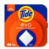 Tide Evo Laundry Detergent Fiber Tiles, 66 ct