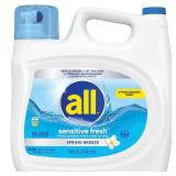 208fl.oz All Liquid Detergent Sensitive Fresh