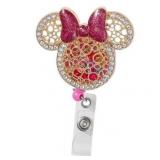2pk Disney Minnie Mouse Badge Reel w/Clip