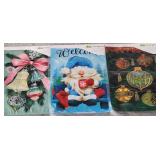 3pk Decrotive Holiday Garden Flags