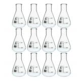 12pk Erlenmeyer Glass Flask 3.5Ml