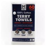 60ct Members Mark Terry Towels 14x17in
